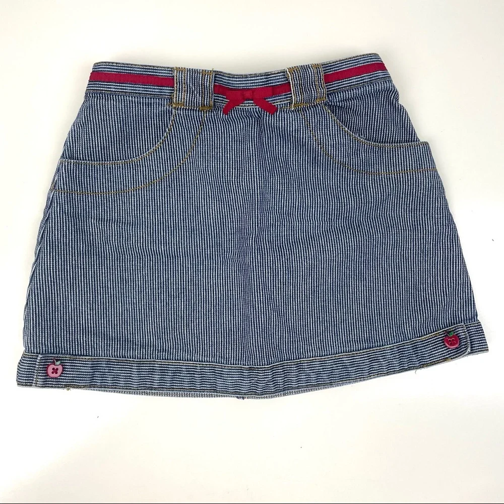 Gymboree Railroad Stripe Denim Skirt 2007